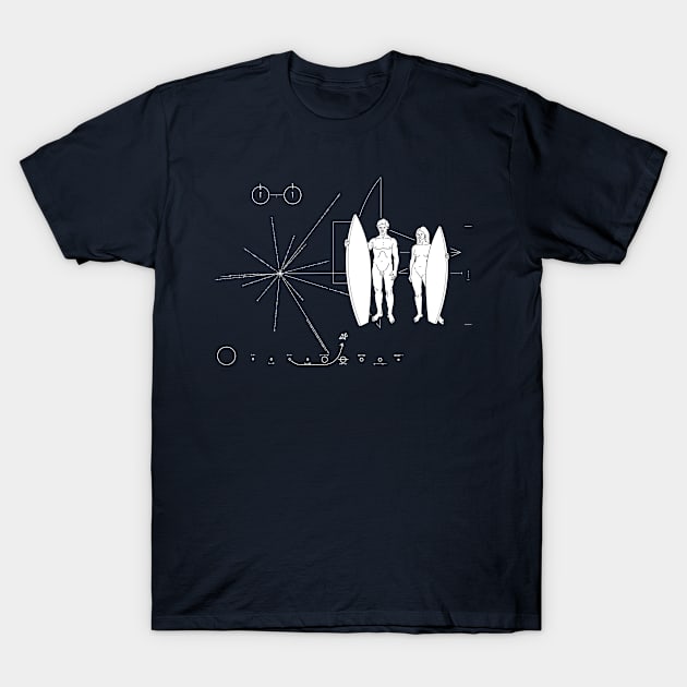 Pioneer plaque Surfing lifestyle T-Shirt by Manikool